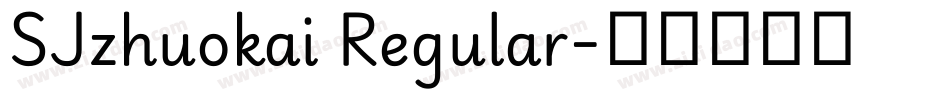SJzhuokai Regular字体转换